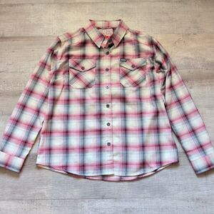Dixxon Flannel Company The Bronx Red Plaid Long Sleeve Shirt Men's Size XL D-Tec
